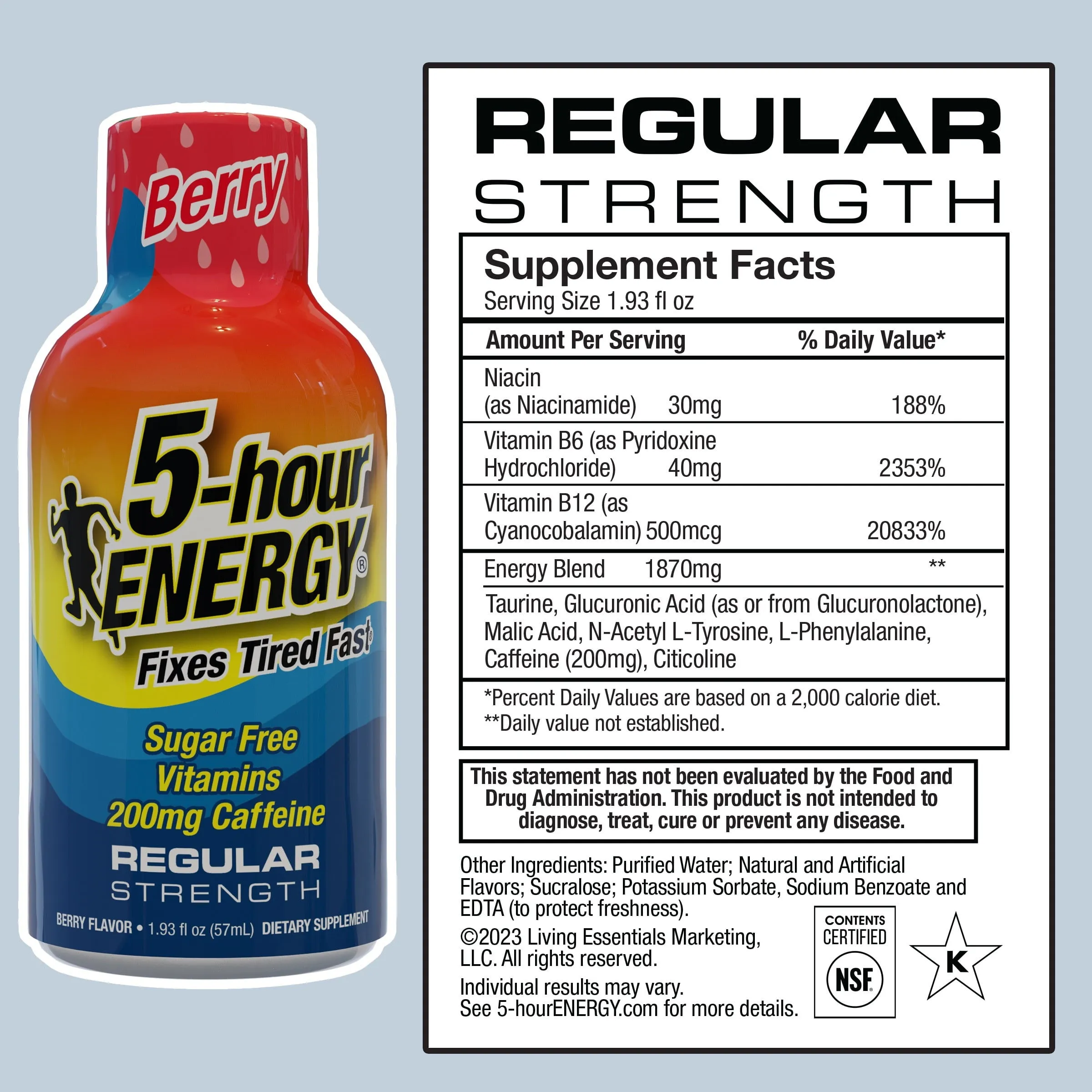 5-hour ENERGY Shot, Regular Strength, Berry