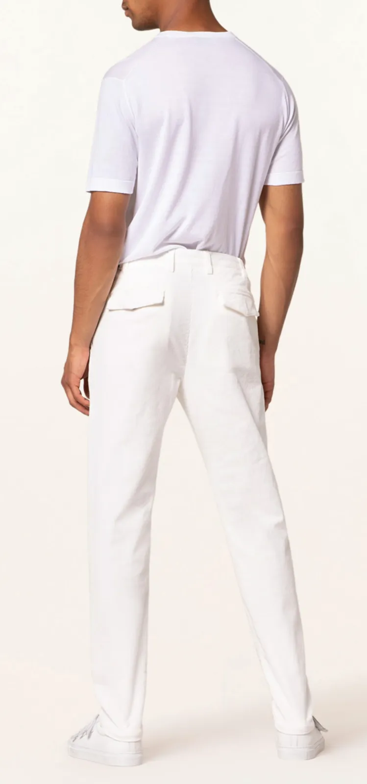 $695 ELEVENTY - JOGGER *SUEDE Draw String* White Cotton Corduroy Pants- 34W