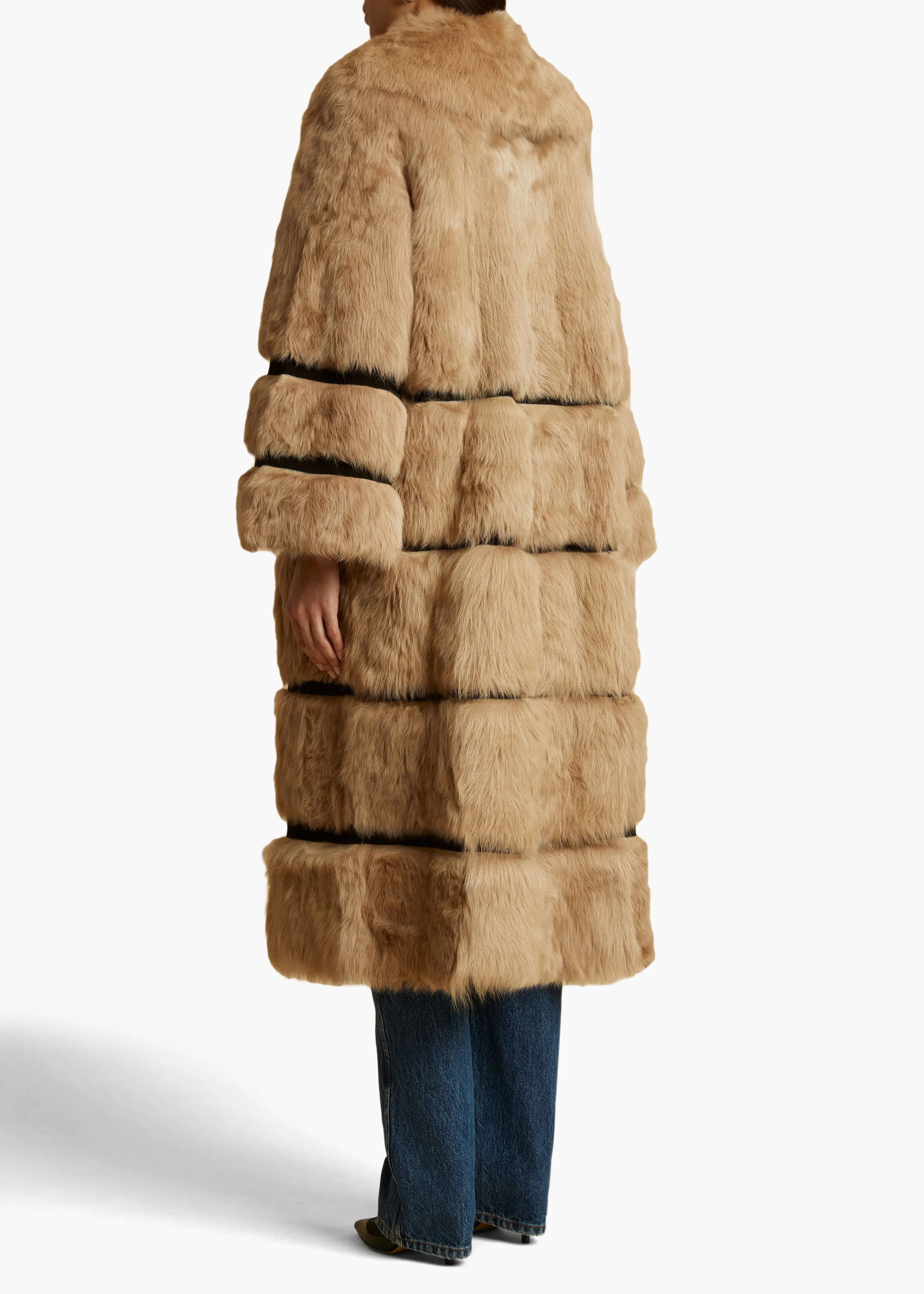 Ada Shearling Coat in Natural