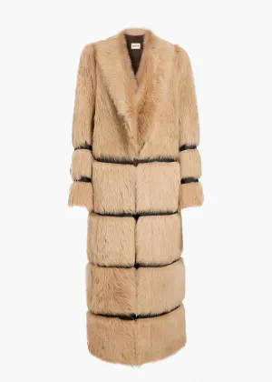 Ada Shearling Coat in Natural