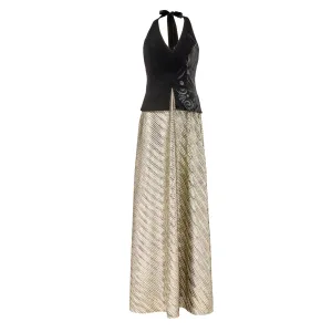 Agape Evening Maxi Halter Dress