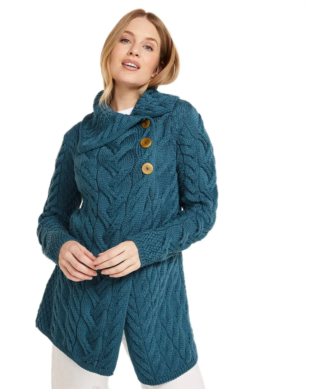 Aran Supersoft Merino Wool Long Cardigan