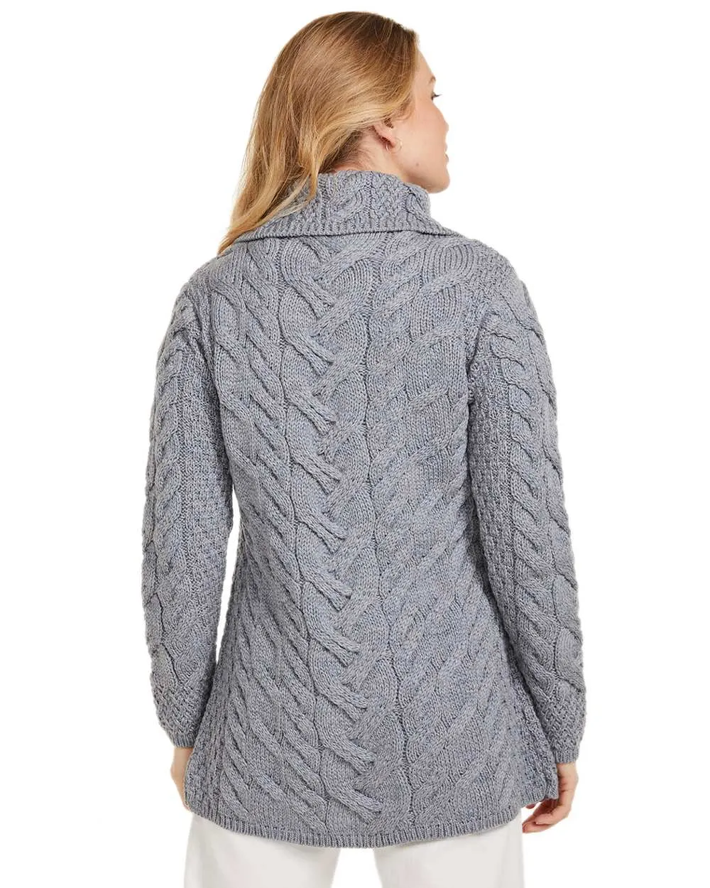 Aran Supersoft Merino Wool Long Cardigan