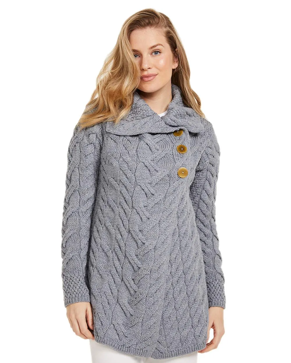 Aran Supersoft Merino Wool Long Cardigan