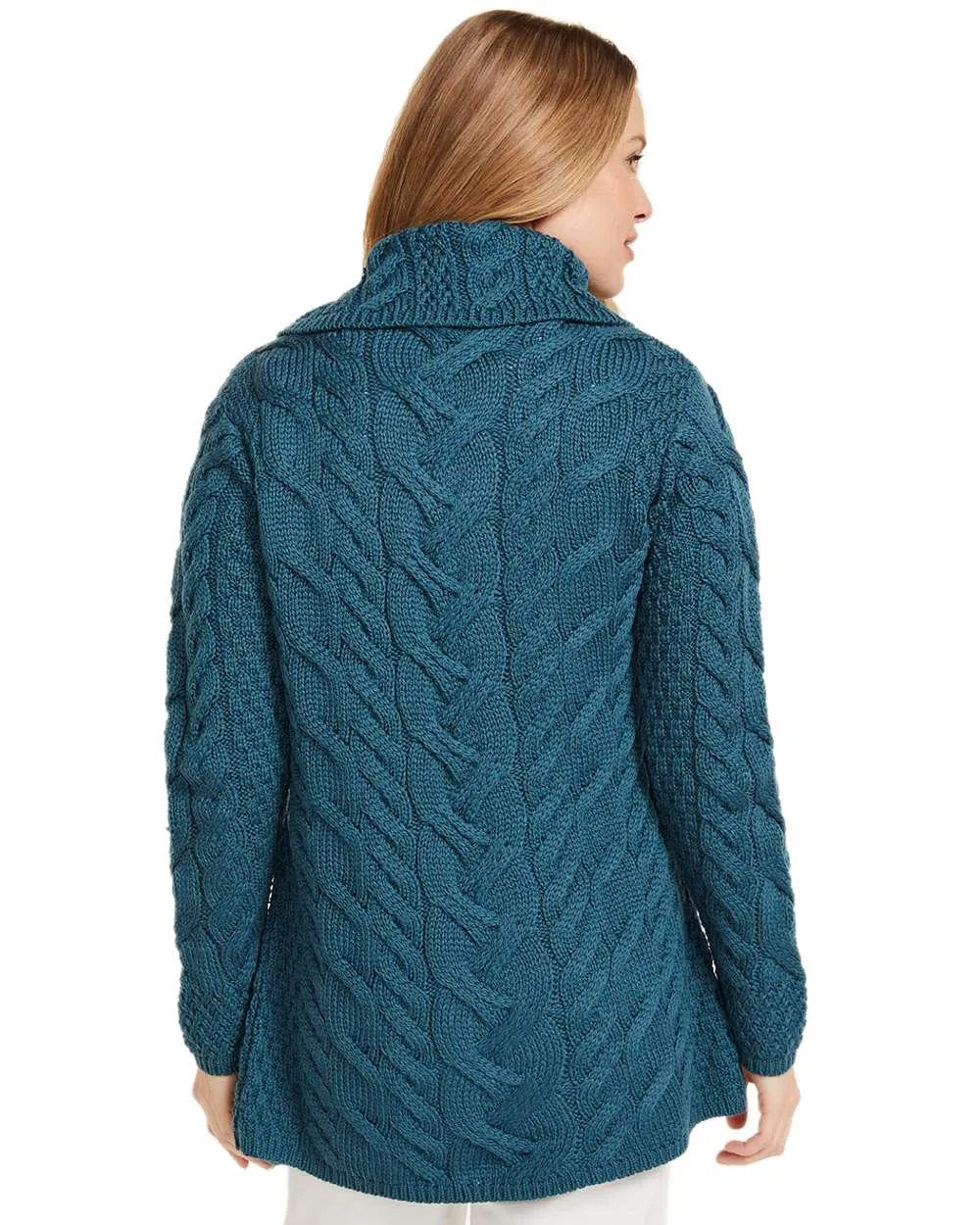 Aran Supersoft Merino Wool Long Cardigan