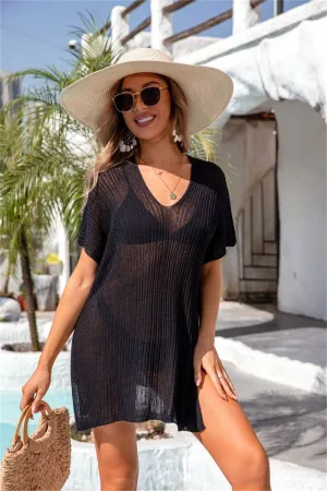 BEACH VACATION SUN PROTECTION KNITTED COVER UP_CWTSTS0156