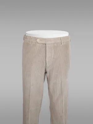 Beige corduroy sport trousers