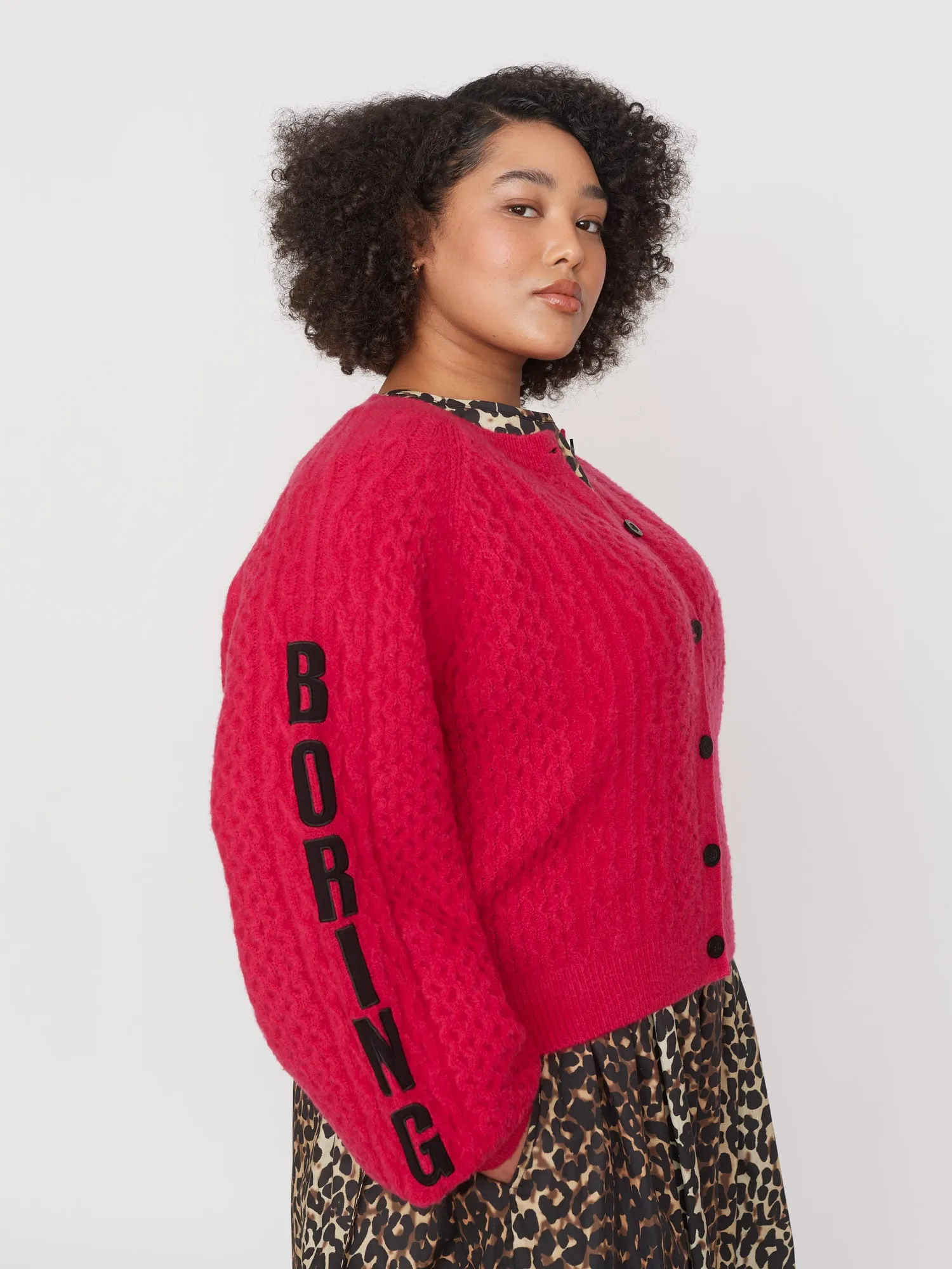 Boring Cable Knit Cardigan