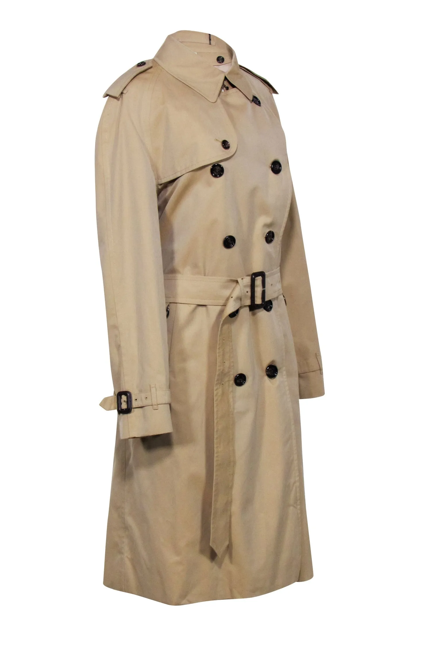 Burberry - Beige Longline Trench Coat Sz 8