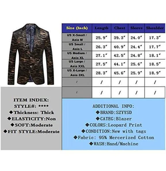 Buygold Men's Fashion Velvet cloth Bronzing process Slim Chic Blazer Suit Jacket