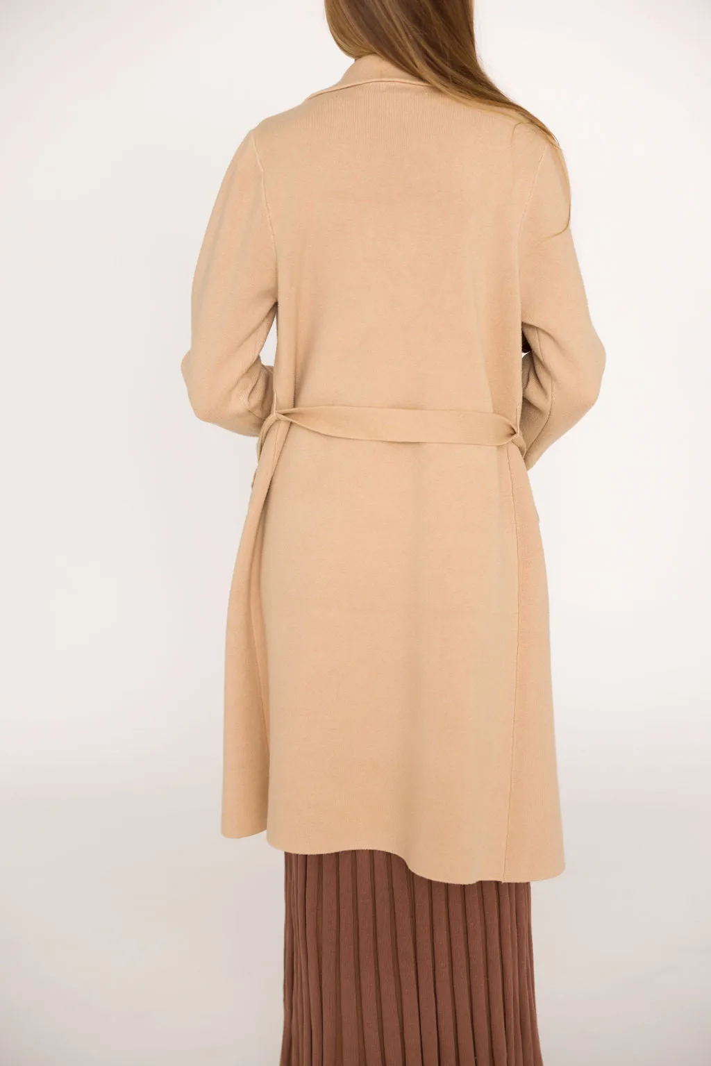 Cadenza Cashmere-Blend Peacoat in Camel *LUXURY ITEM*