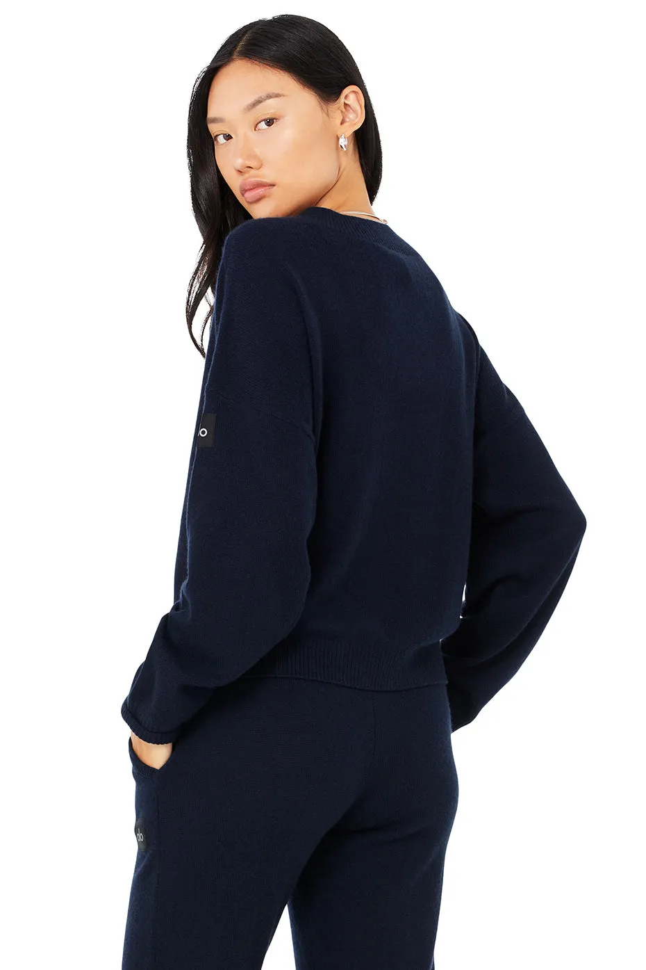 Cashmere Jet Set V-Neck Pullover - Navy