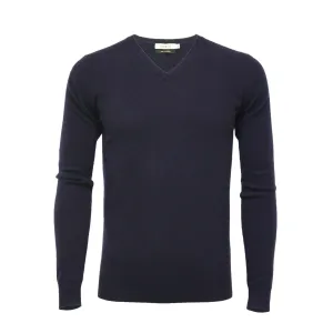 Cashmere V Neck Sweater Dark Navy