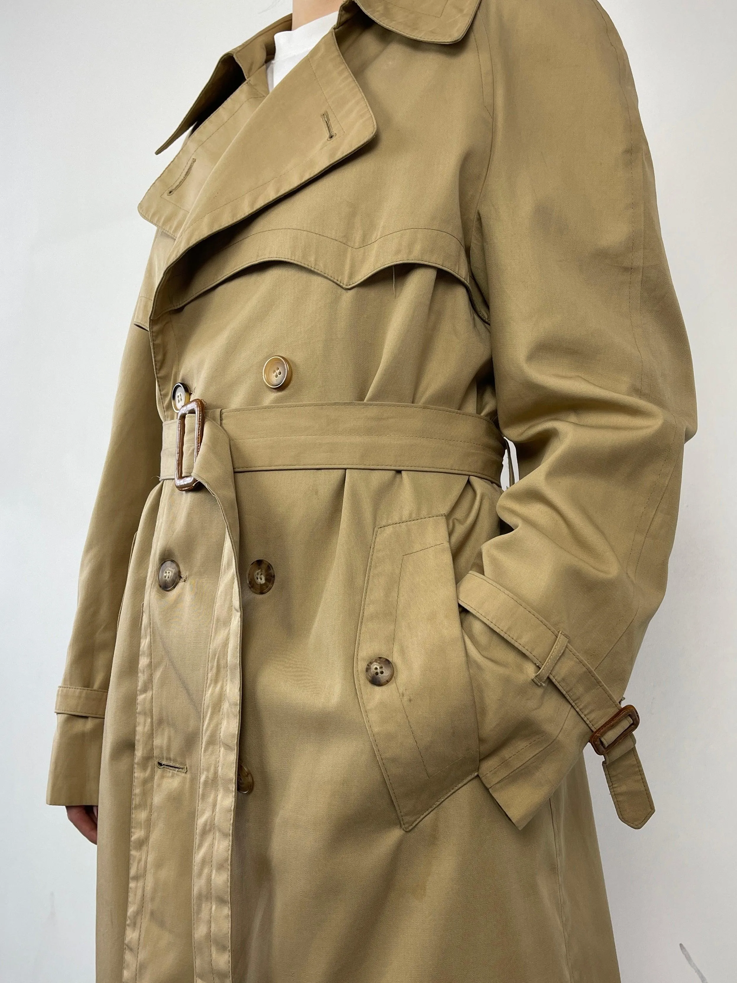 Christian Dior Double Breasted Cotton Trench Coat