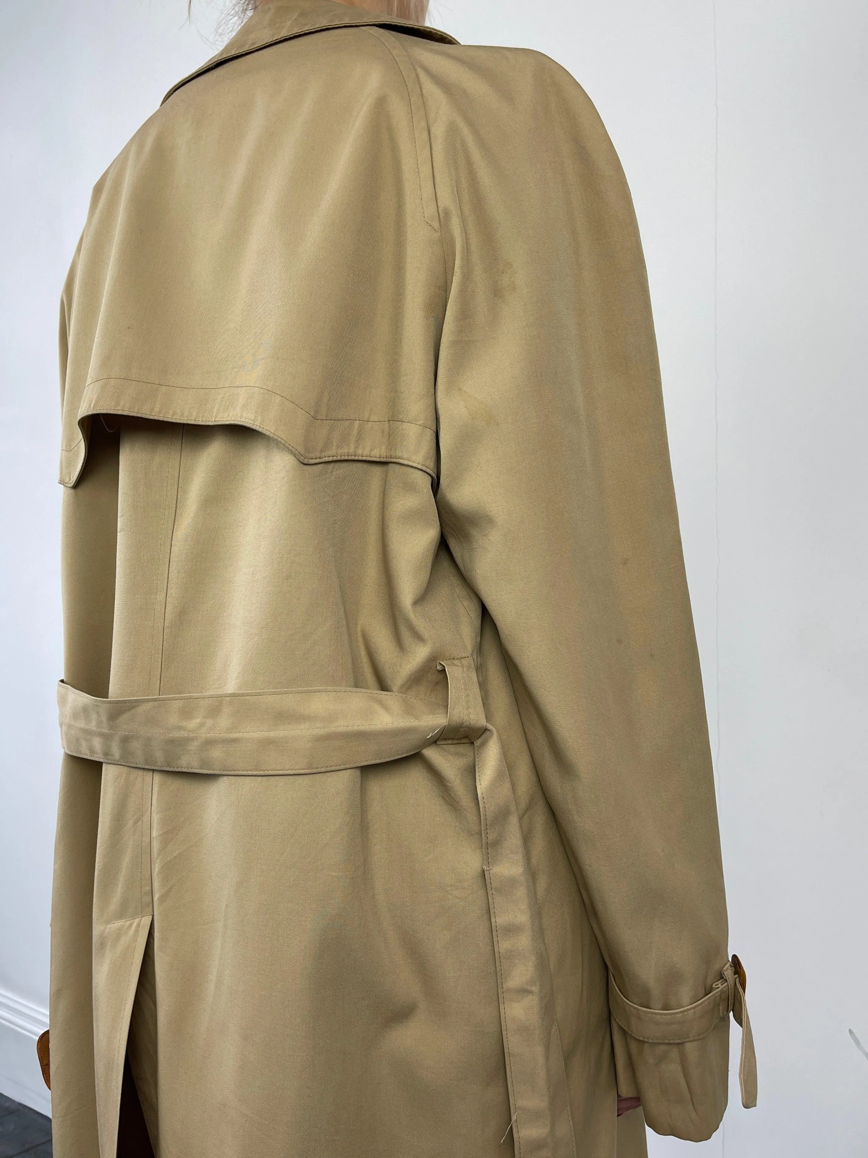 Christian Dior Double Breasted Cotton Trench Coat