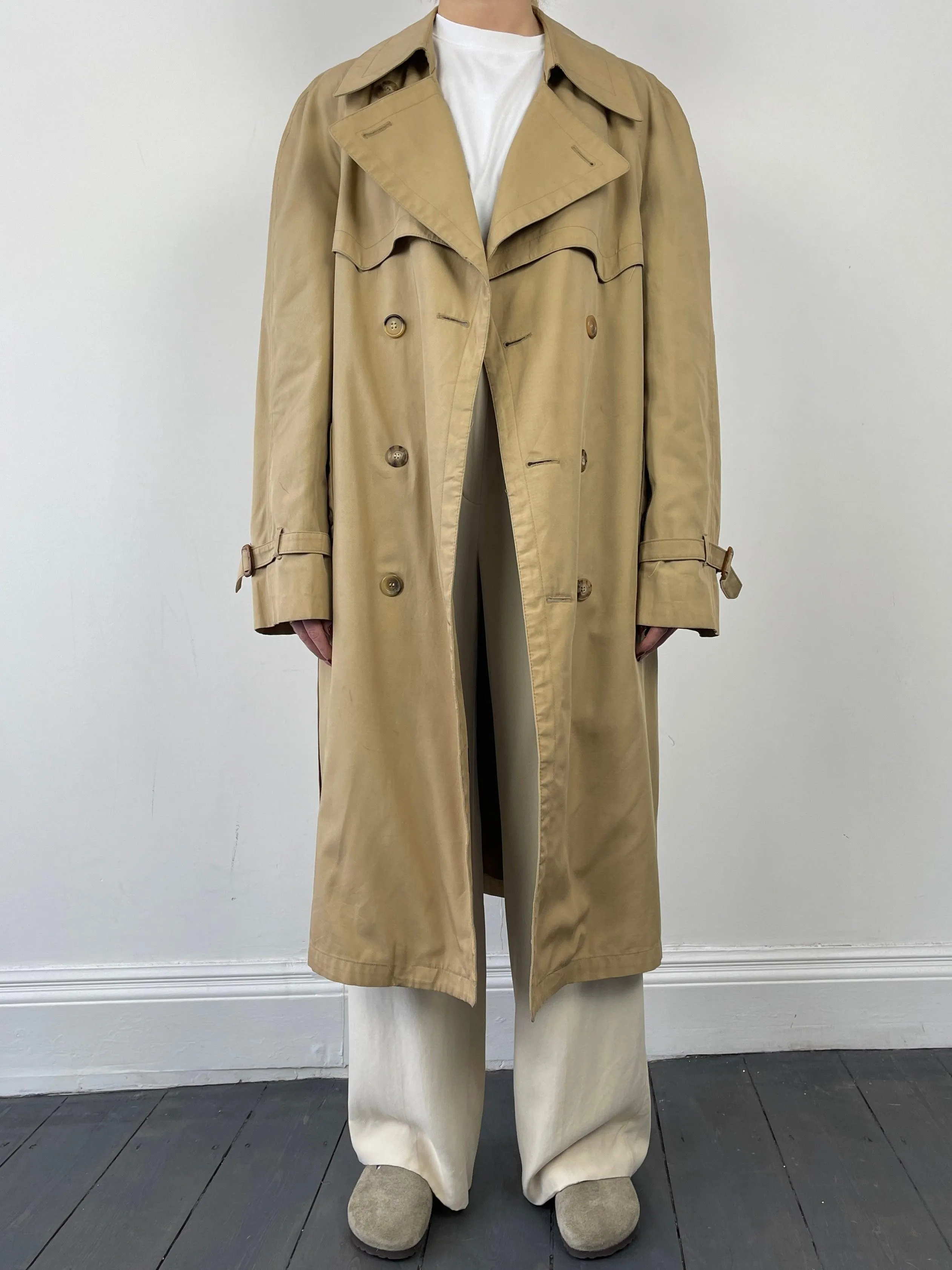 Christian Dior Double Breasted Cotton Trench Coat