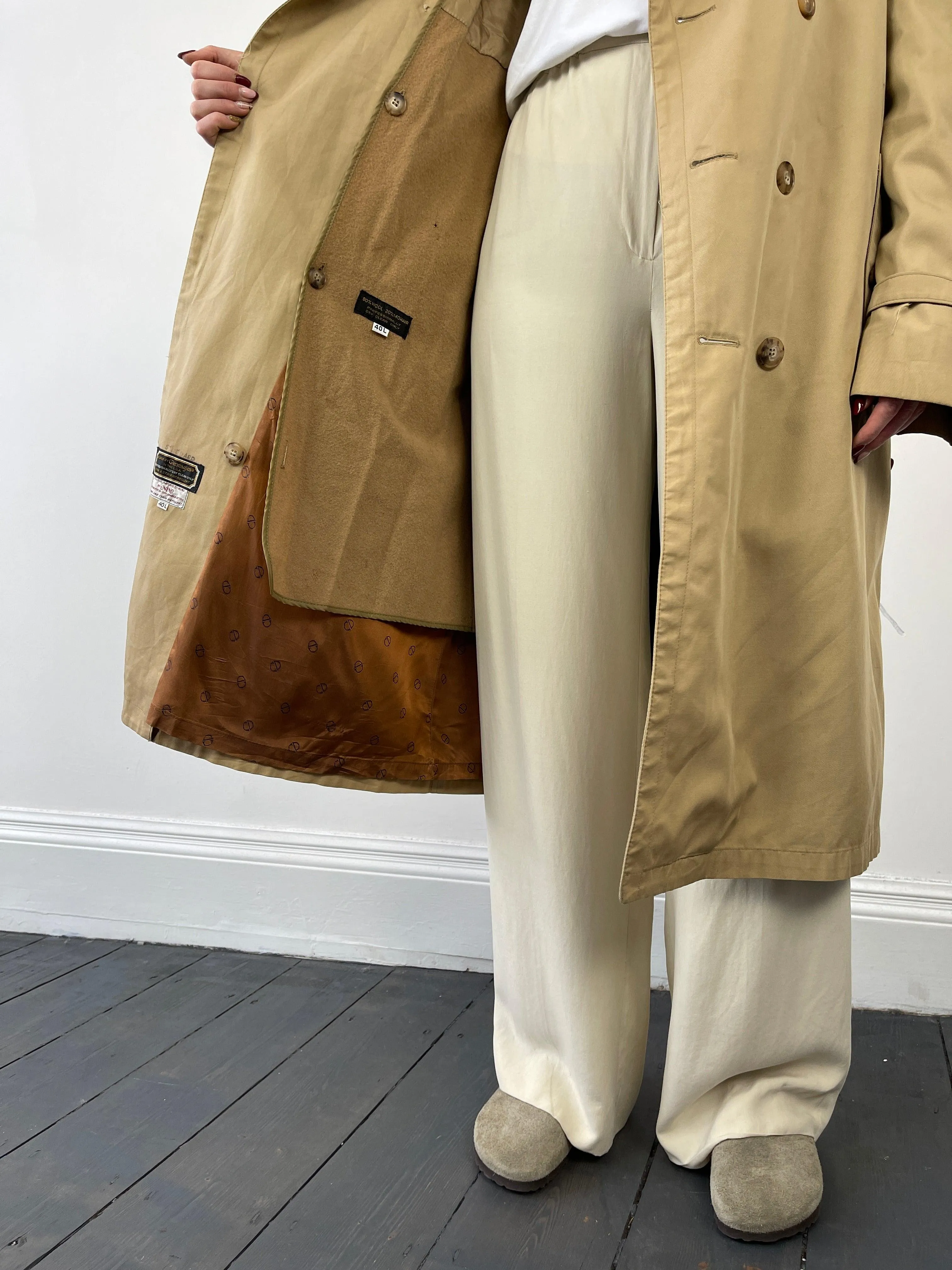 Christian Dior Double Breasted Cotton Trench Coat