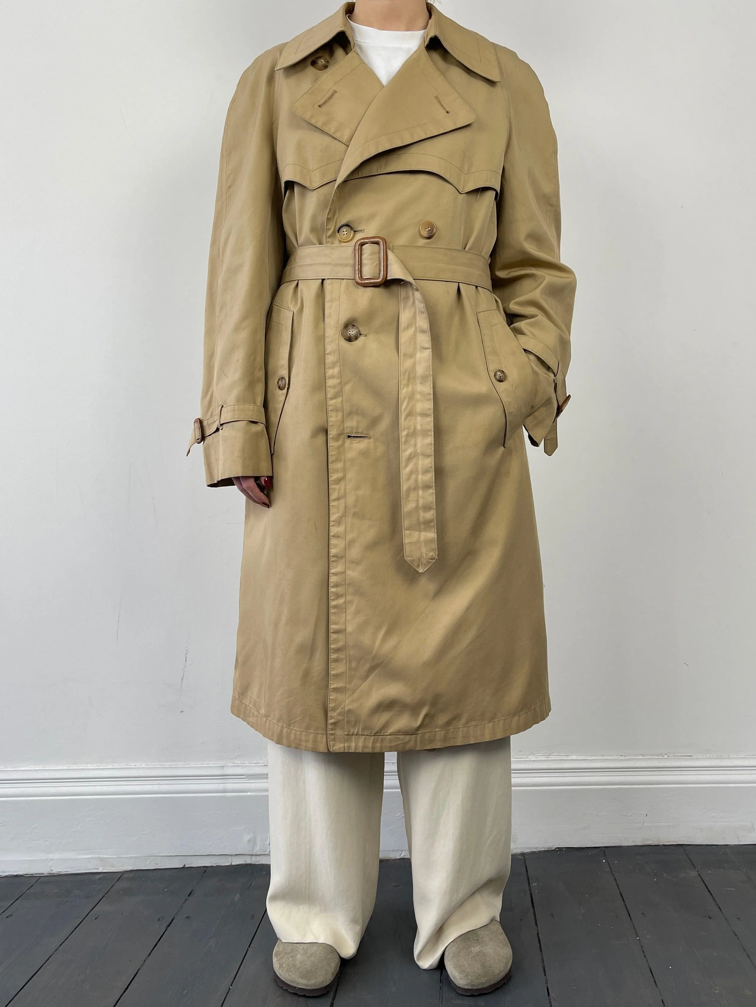 Christian Dior Double Breasted Cotton Trench Coat