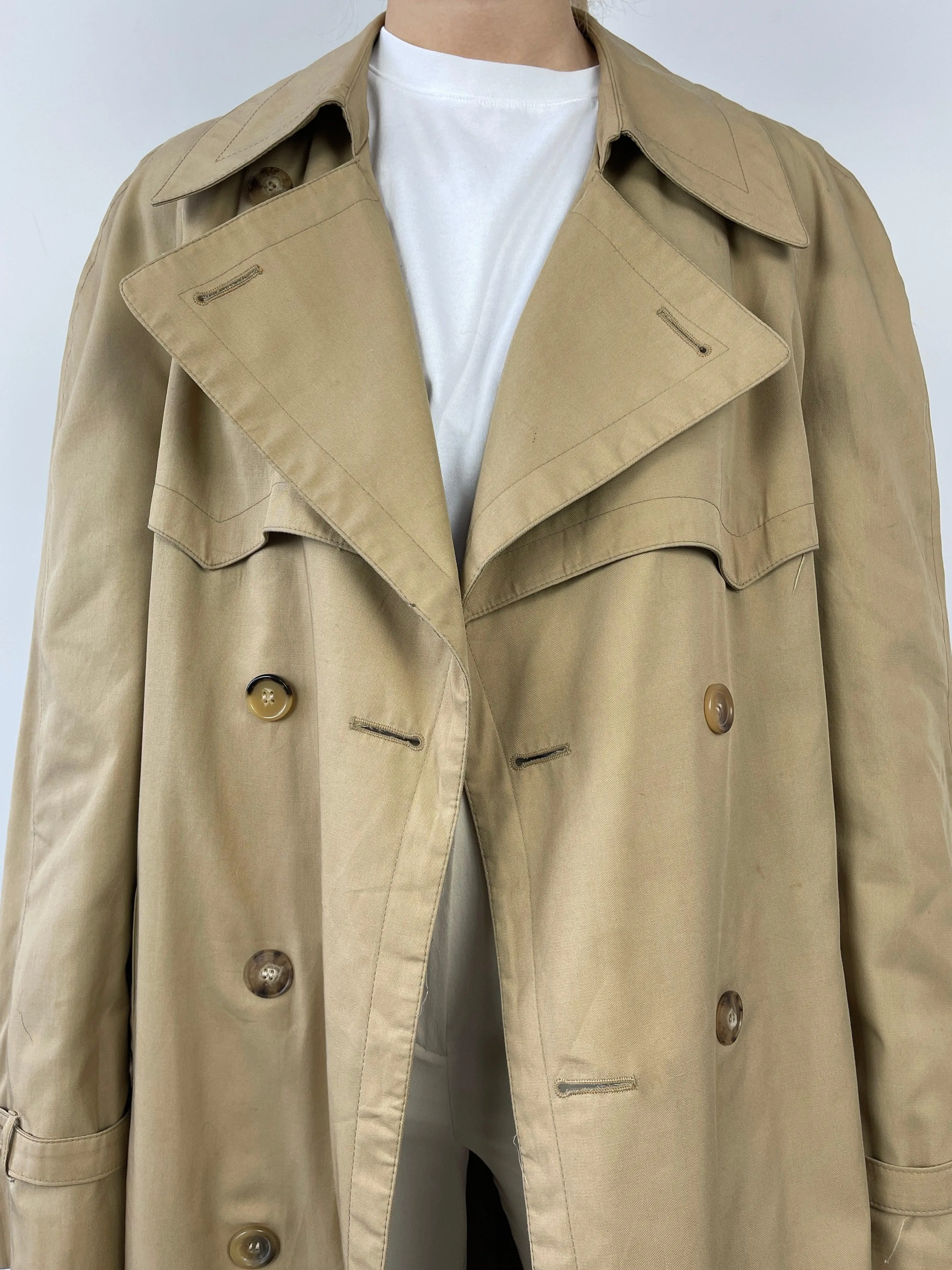 Christian Dior Double Breasted Cotton Trench Coat