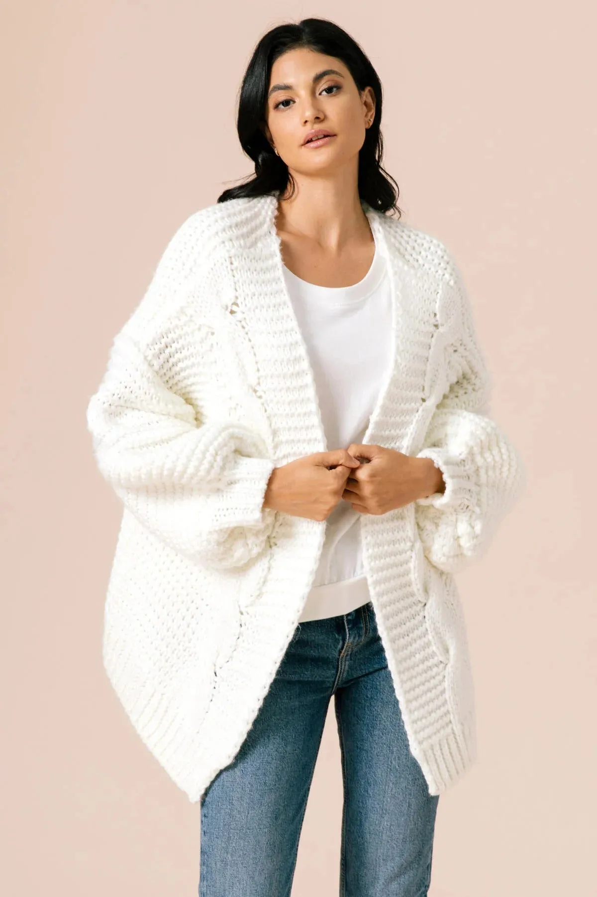 Chunky Cable Knit Cardigan