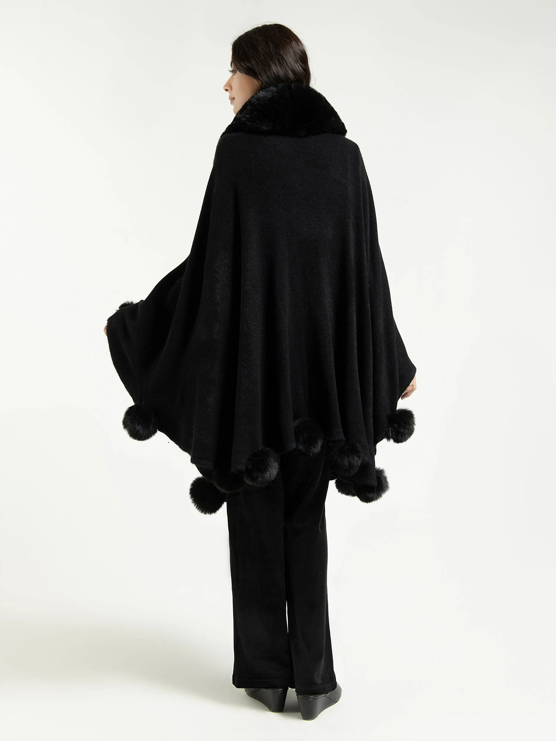 Classic Black Cape Shawl