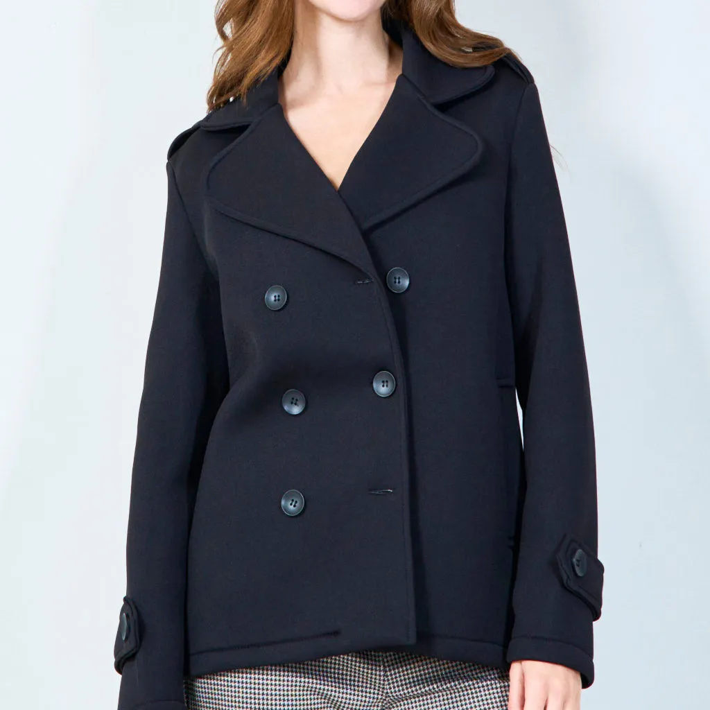 Classic double-breasted peacoat wholesale