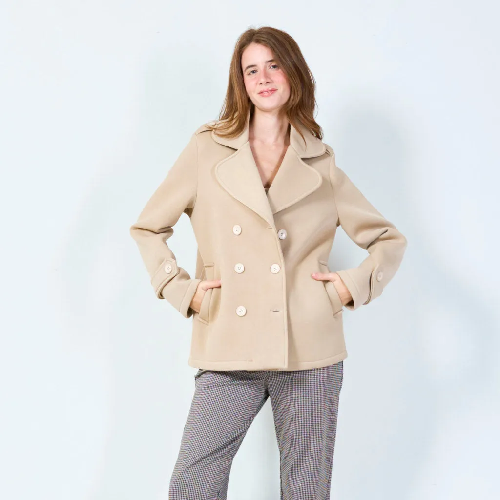 Classic double-breasted peacoat wholesale