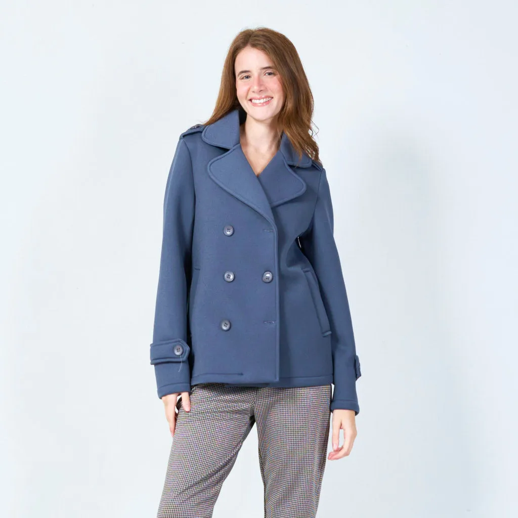 Classic double-breasted peacoat wholesale