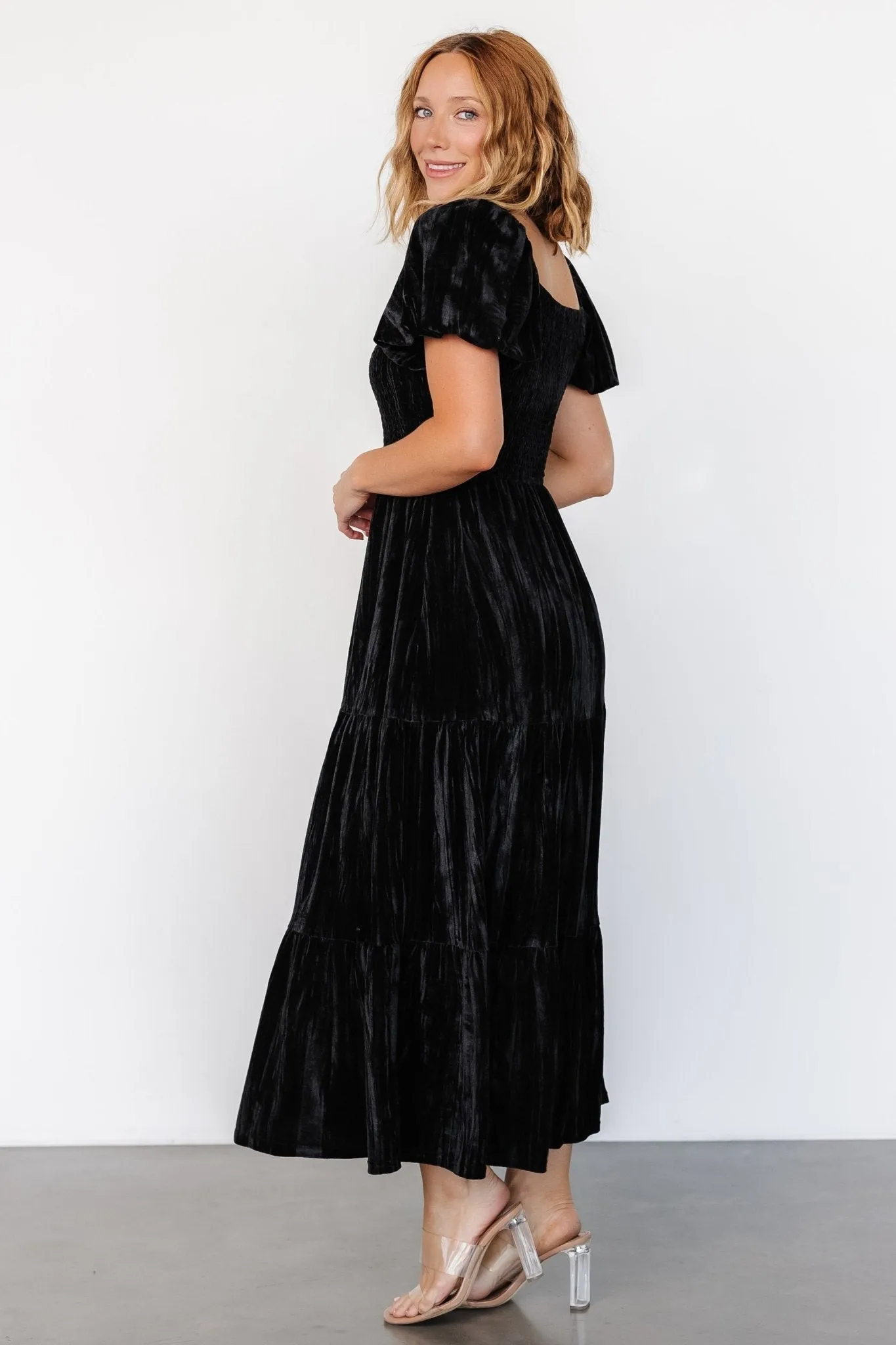 Colleen Velvet Maxi Dress | Black