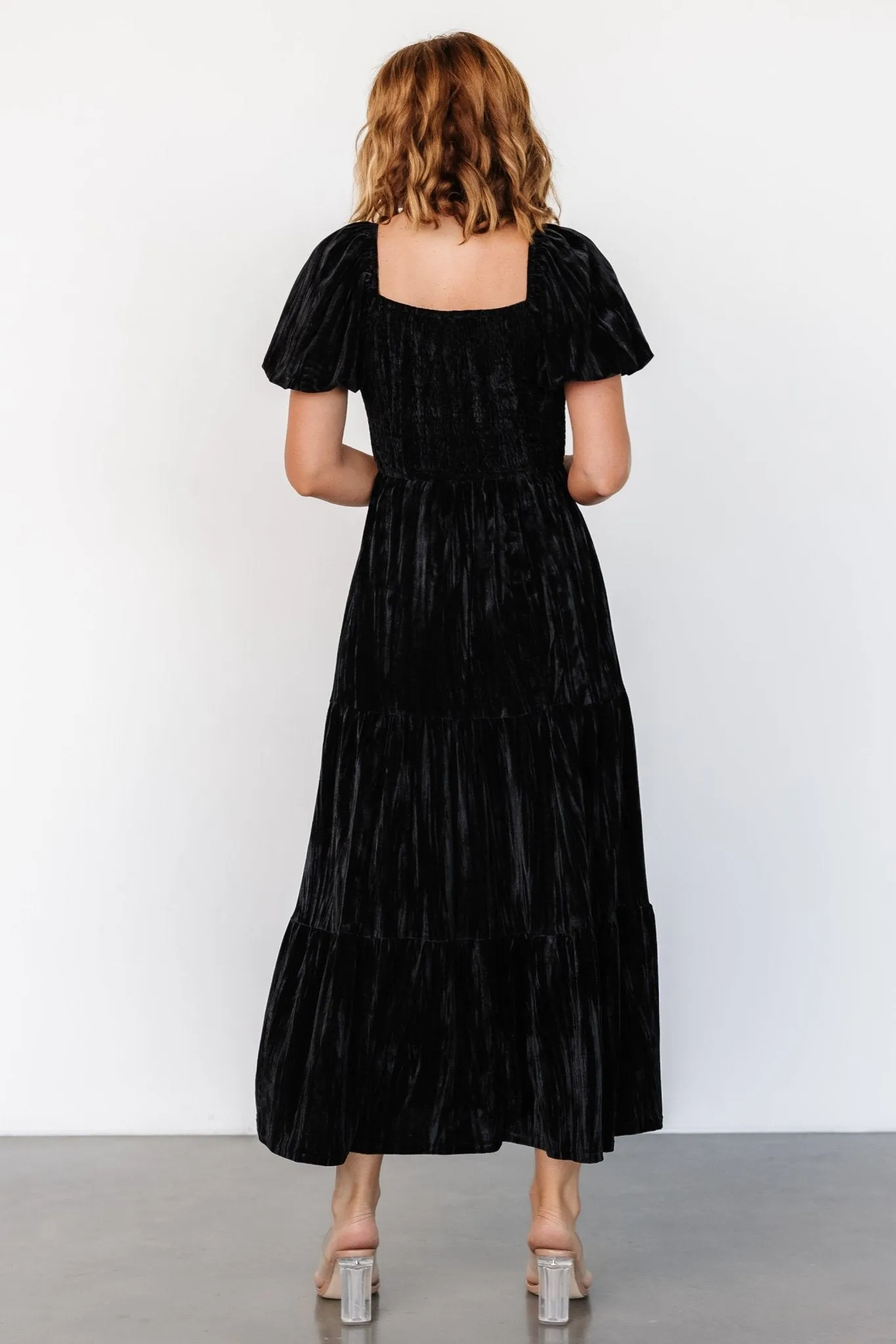 Colleen Velvet Maxi Dress | Black