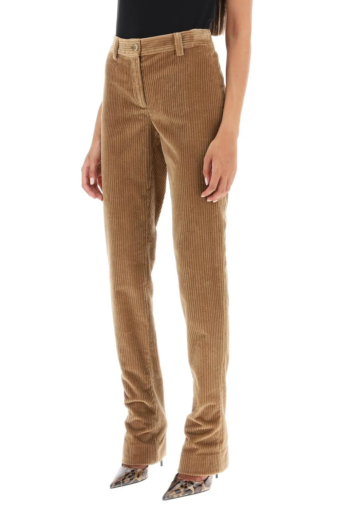 corduroy trumpet pants