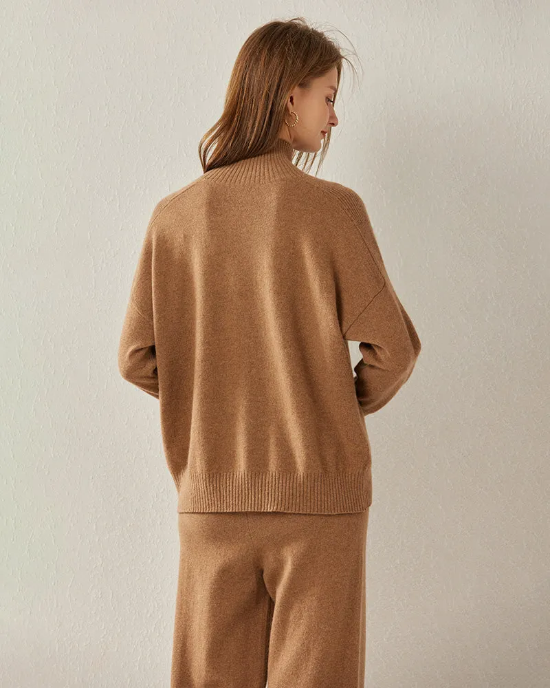 Cozy Turtleneck Oversized Cashmere Sweater