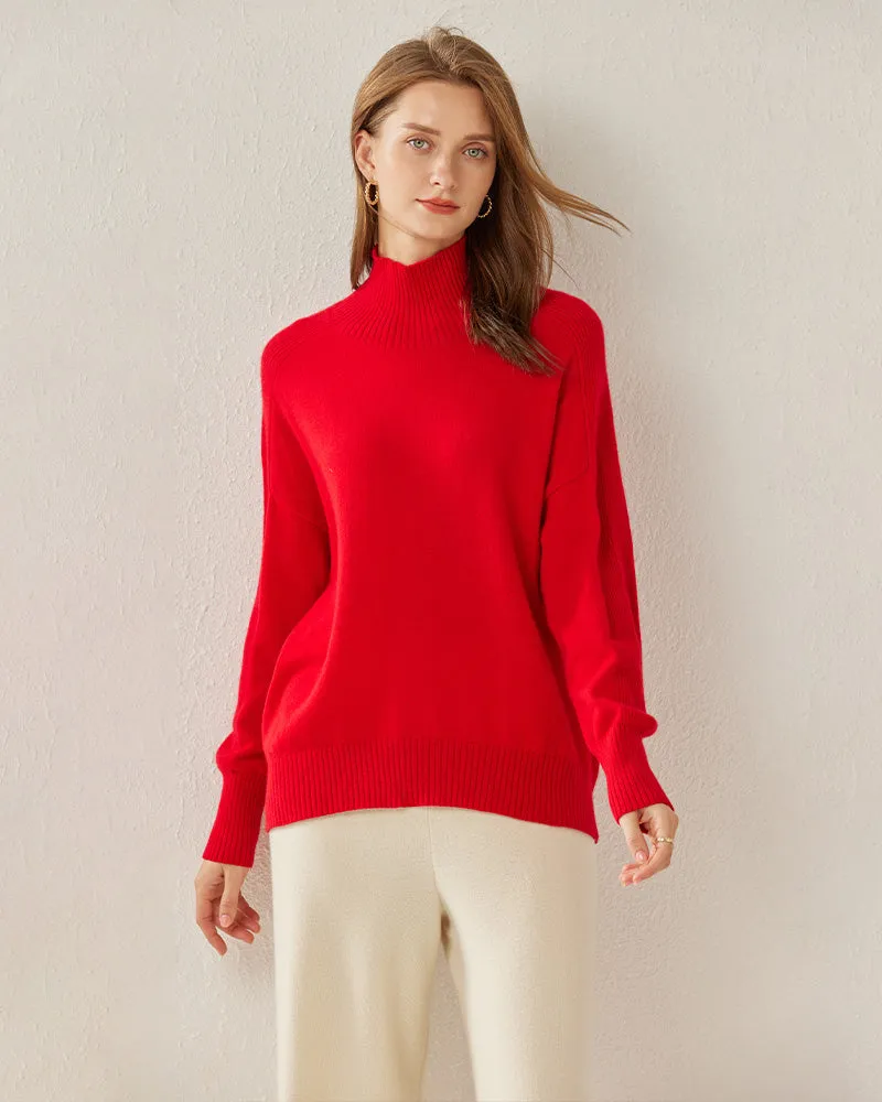 Cozy Turtleneck Oversized Cashmere Sweater