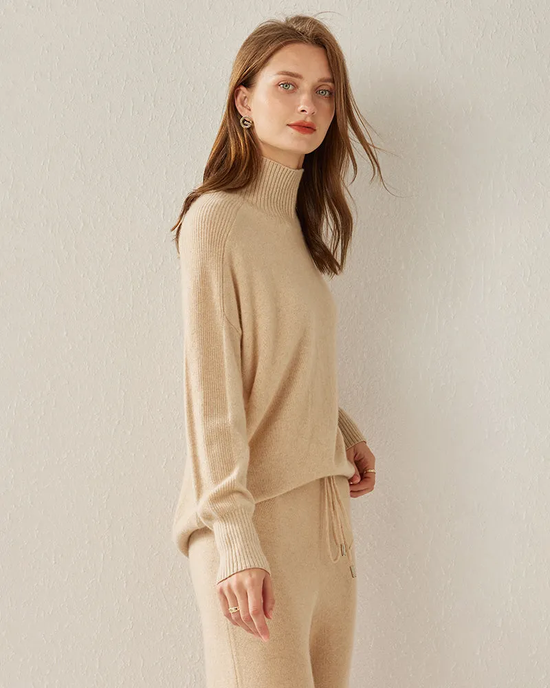 Cozy Turtleneck Oversized Cashmere Sweater