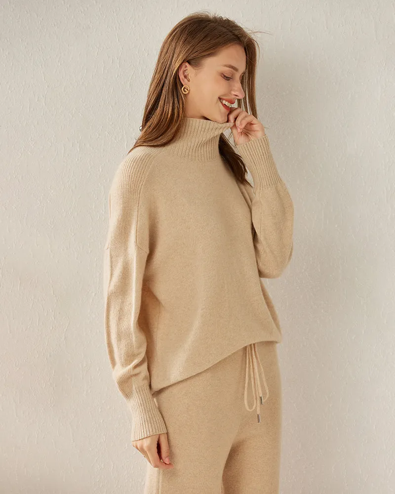 Cozy Turtleneck Oversized Cashmere Sweater