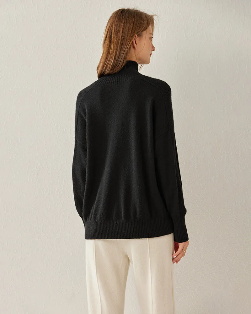 Cozy Turtleneck Oversized Cashmere Sweater