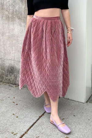 Dauphinette - Lotus Skirt: Velvet Rosewood