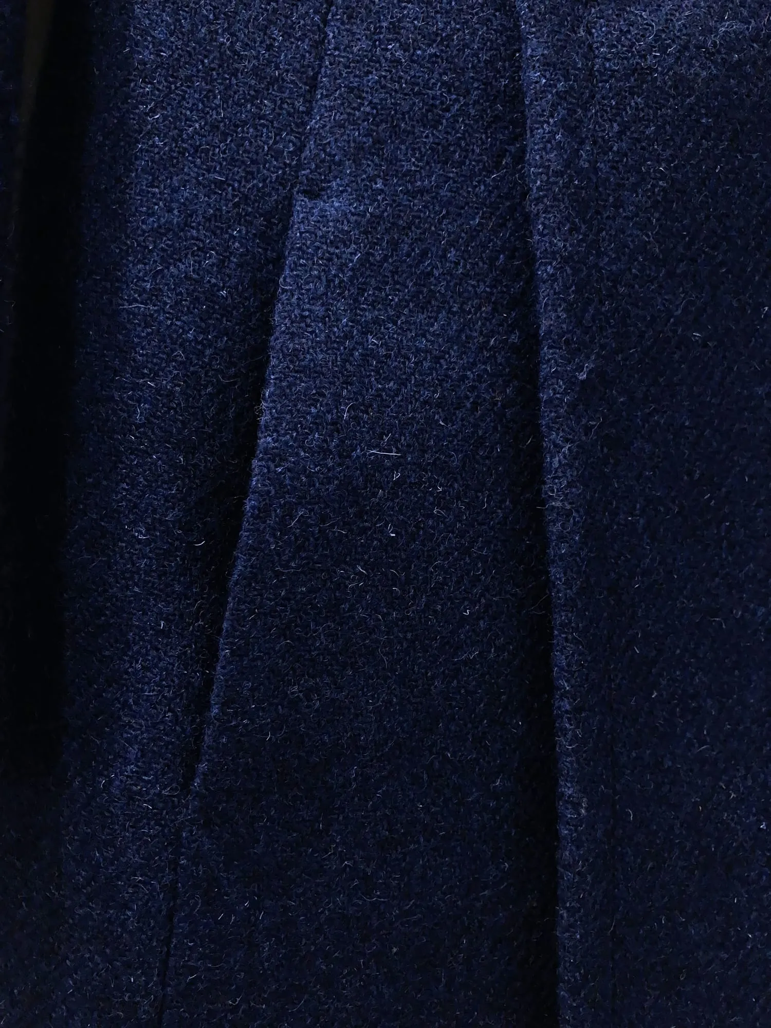 Dirk Bikkembergs 1990s blue wool tweed peak lapel short coat