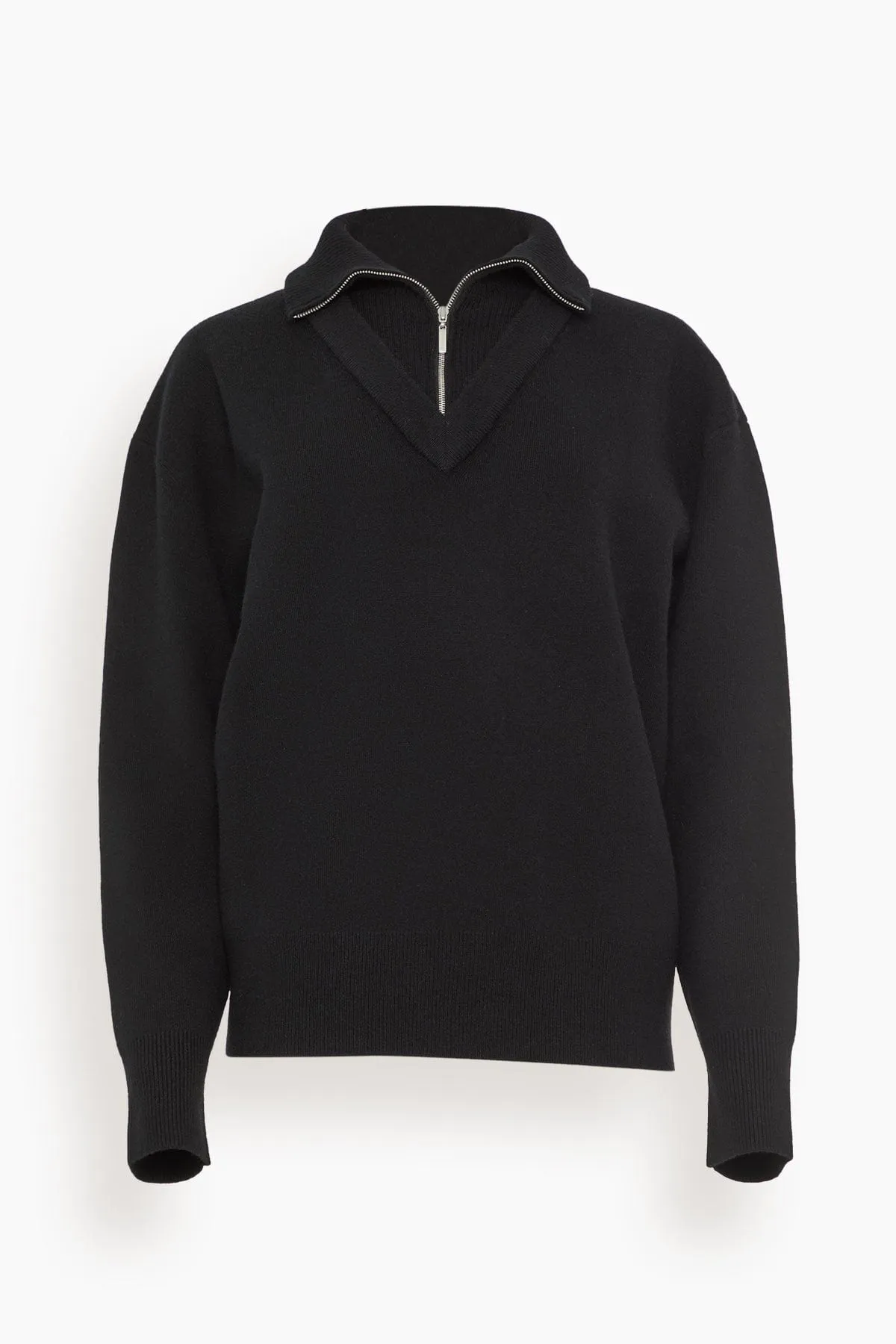 Double Layer Pullover in Black