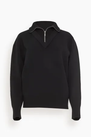 Double Layer Pullover in Black