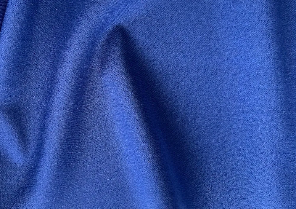 Dramatic Cobalt Stretch Wool Twill (Made in Italy)