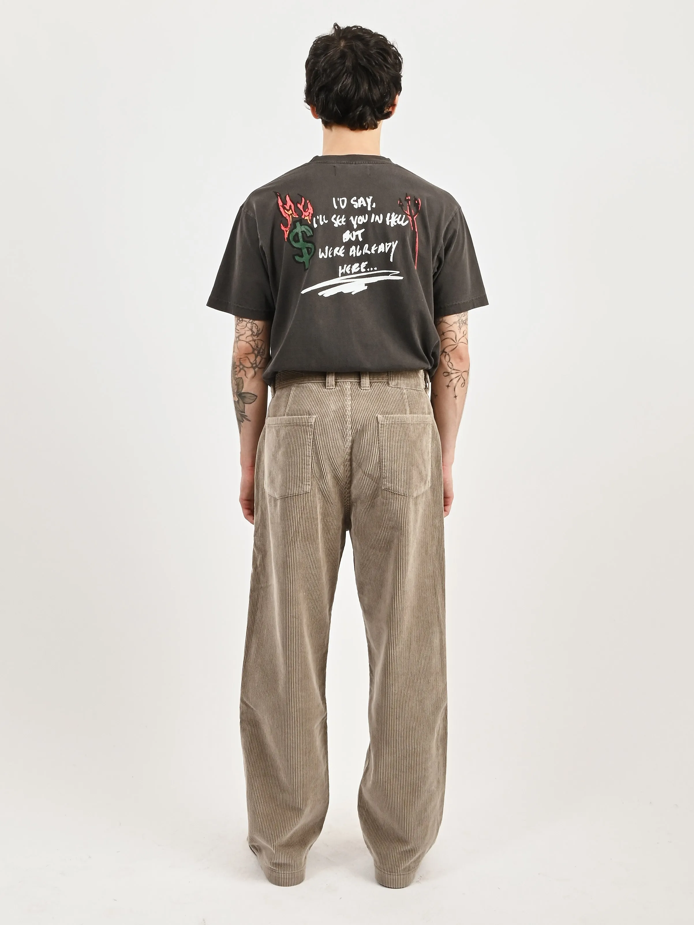 Dusty Brown Cord Trousers