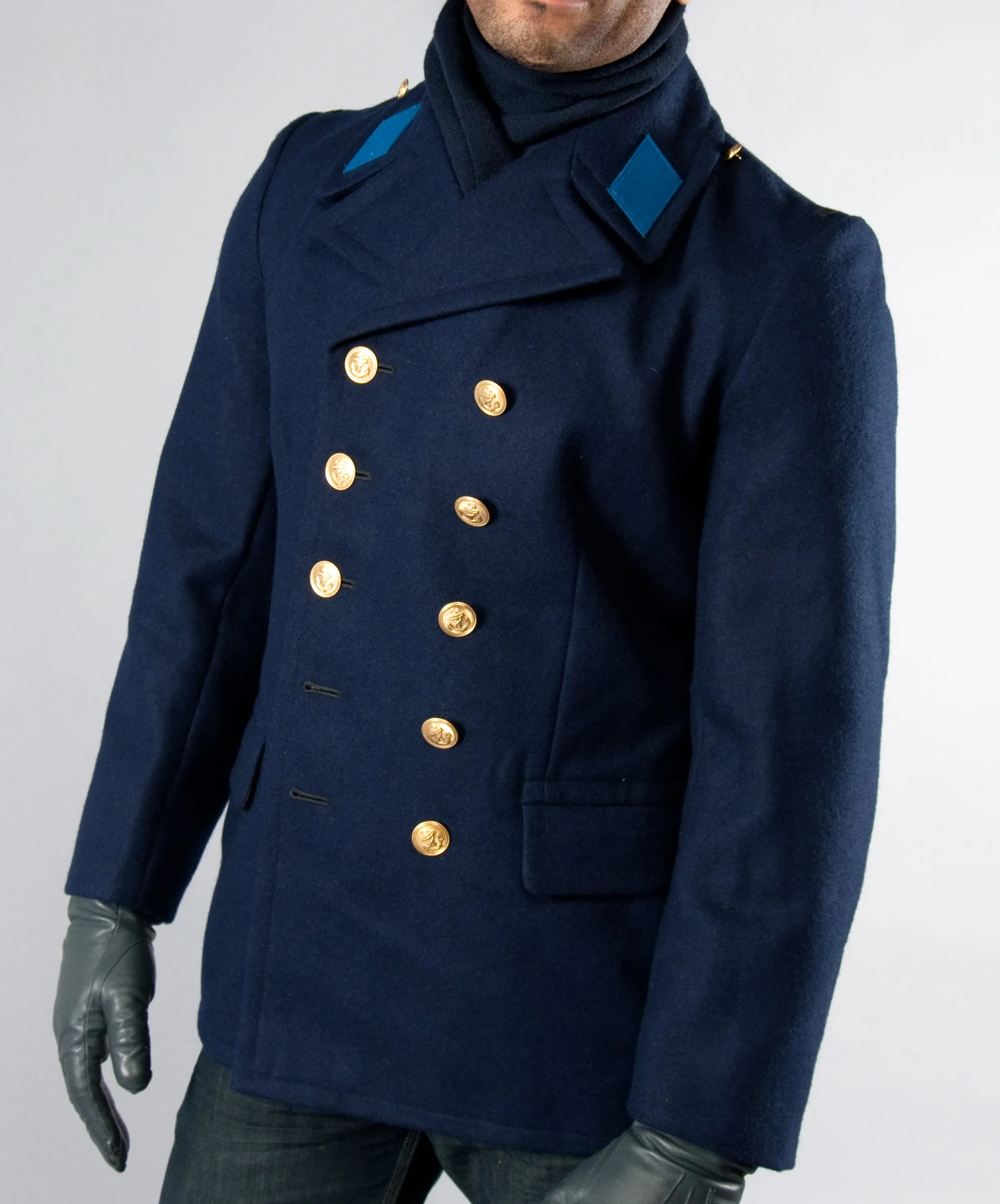 East German Navy Volksmarine Wool Pea Coat