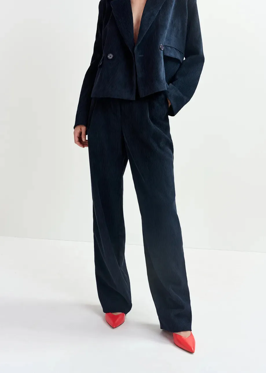 ESSENTIEL Navy Corduroy Trousers