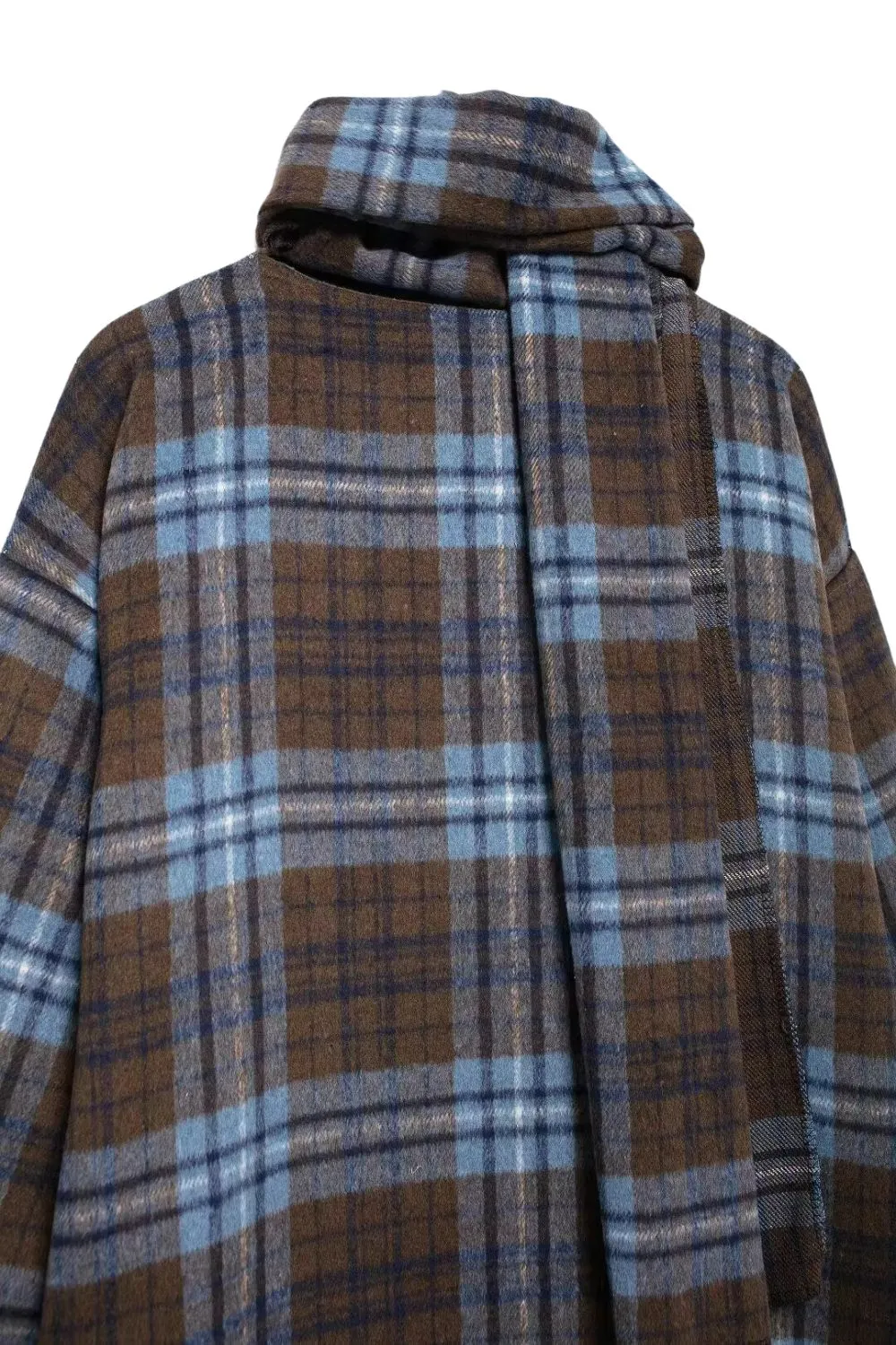 ‘Evelyn’ Plaid Wool-Blend Trench Coat