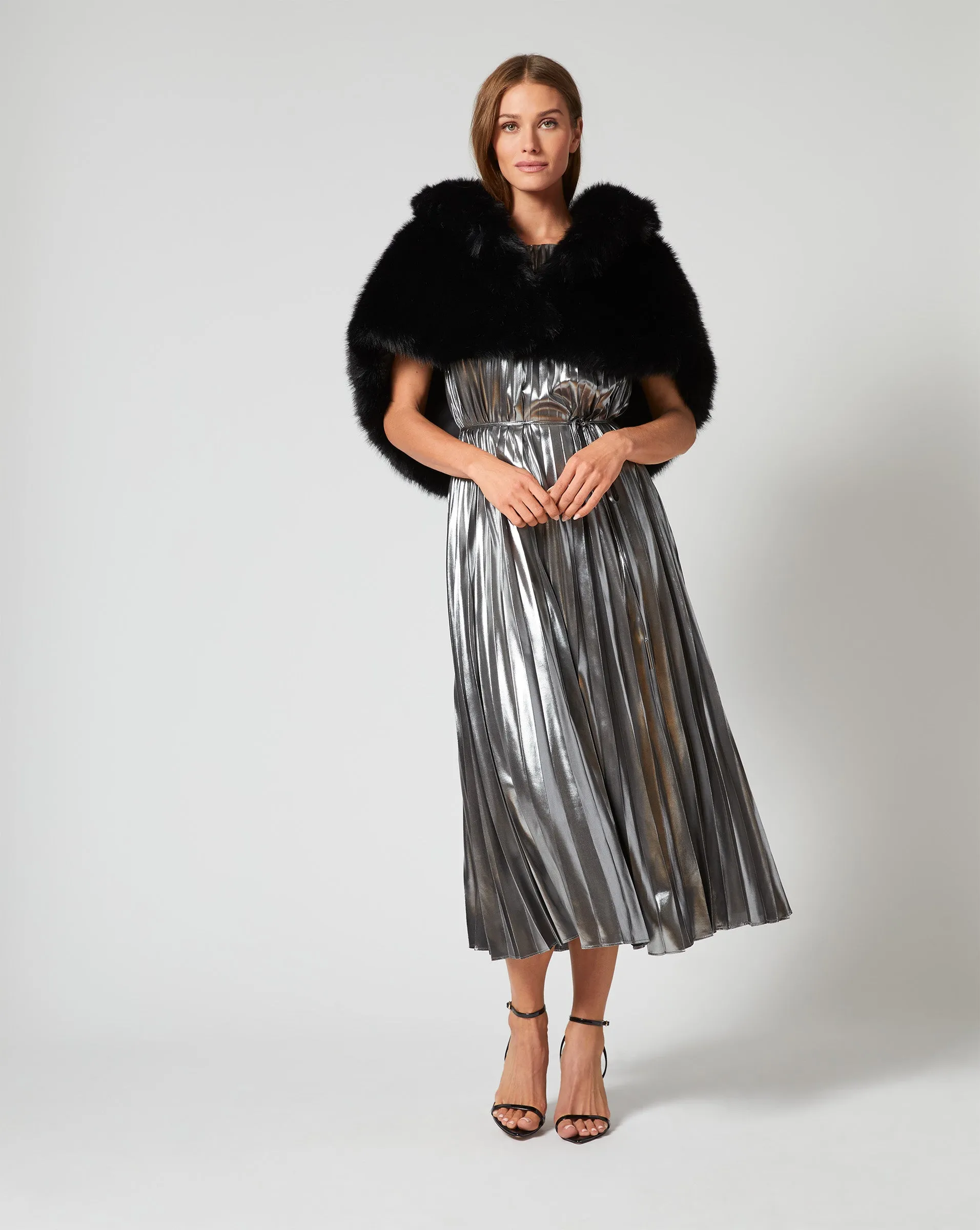 Faux Fox Fur Cape