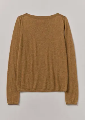 Fine Wool Cashmere Sweater | Tumeric