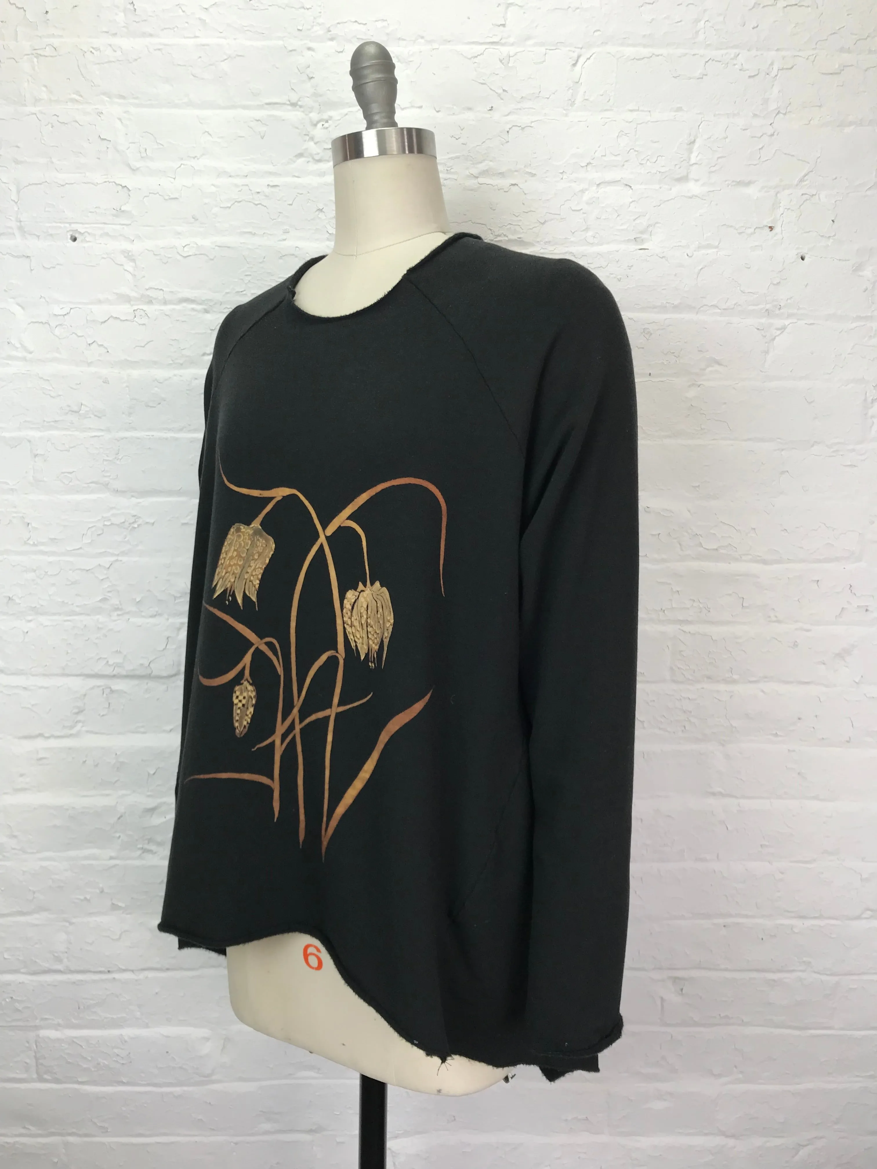 Fleece Raglan Sweatshirt in Fritillaria - Medium