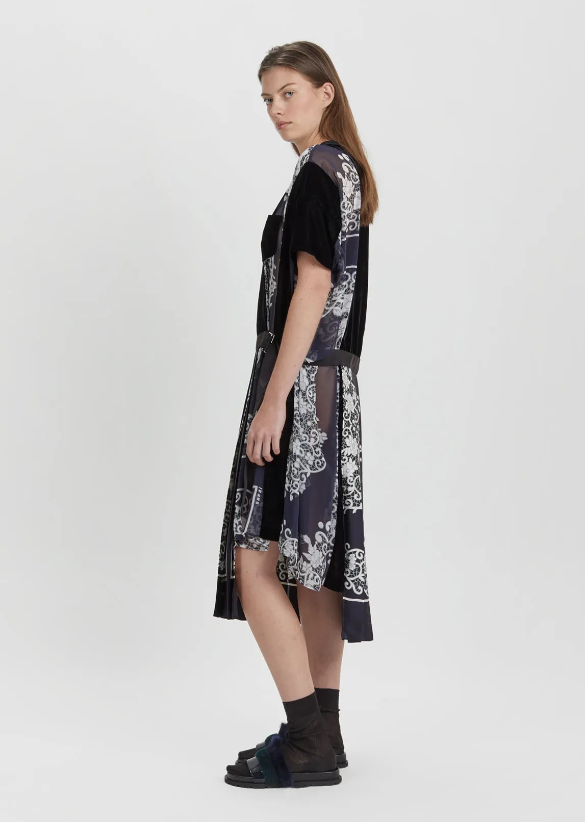 Flower Scarf Print Dress