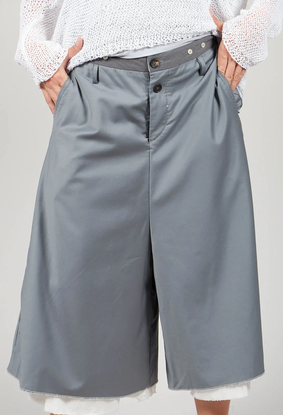 Frill Culottes in Original Grey